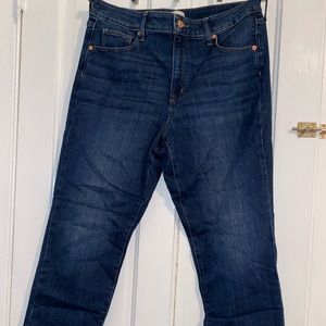 High rise slim straight jeans